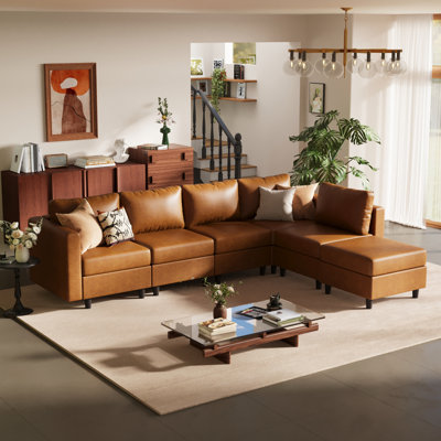 Canapé modulaire réversible de coin en L de 118,5 po avec siège de rangement Caynemore