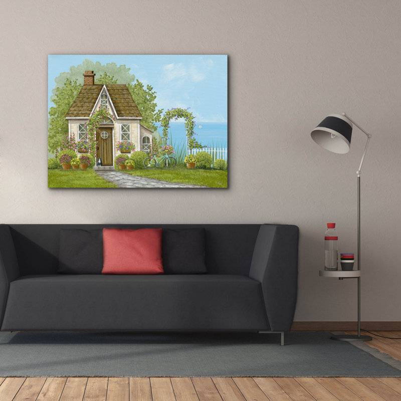  «Cottage By The Sea» par Tanya Nyp, art mural sur toile, 54 po x 40 po, H 40 po x l 54 po