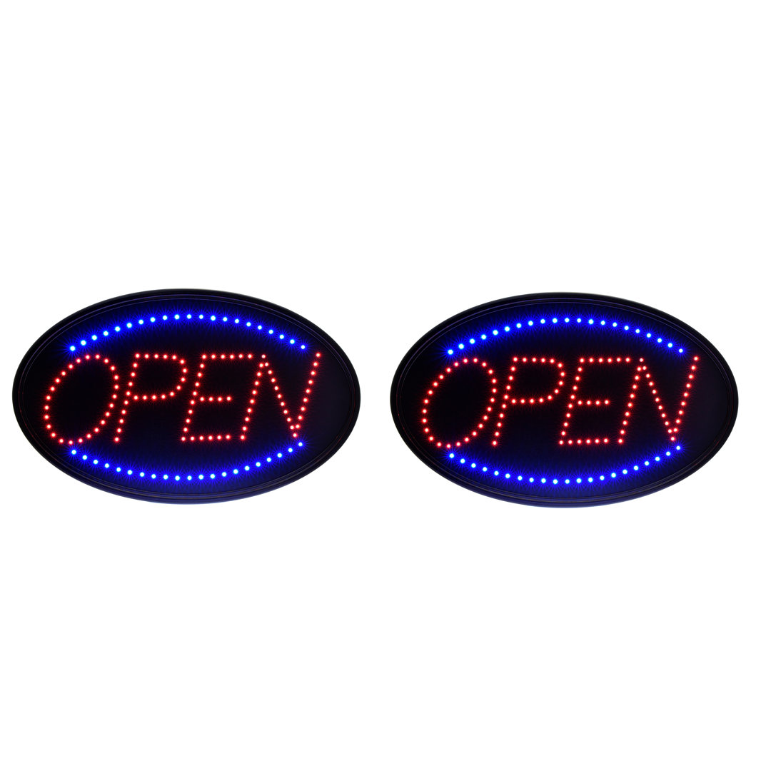 LED Oval Open Sign (Set of 2) Alpine Industries