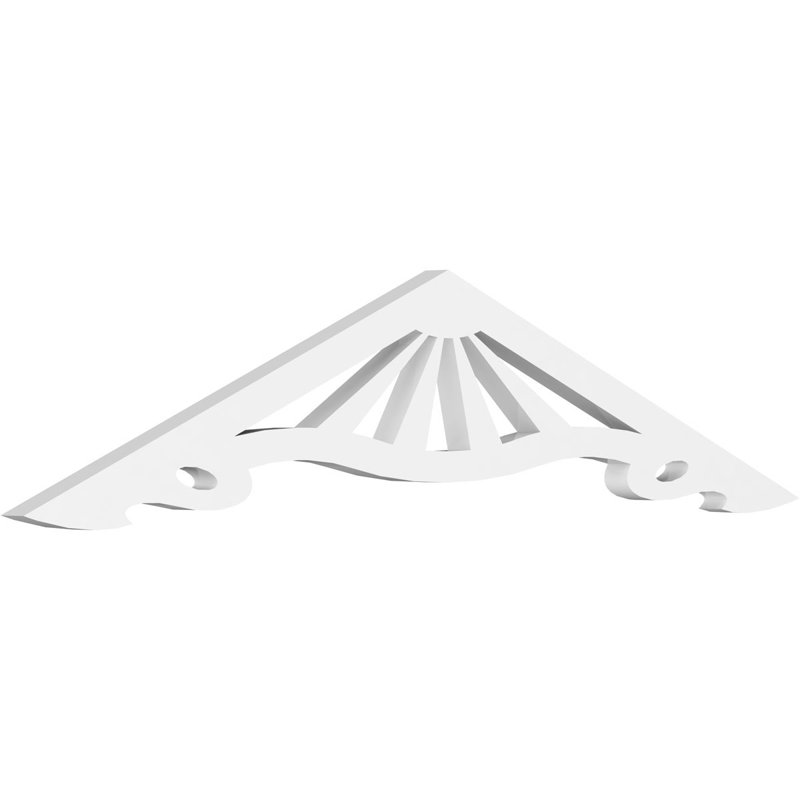 Pignon en PVC de qualité architecturale Marshall, 7 / 12, Uréthane, 72 po x 21 po x 1 po