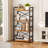 Industrial Bookcase, Metal Small Bookcase, Rustic Etagere Book Shelf Storage Organizer for Living Room-64943083-54095411