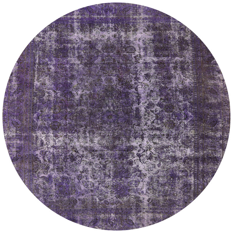 Tapis oriental mauve Hubbert, Rond 6 pi
