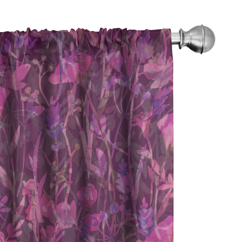 Akorede Semi Sheer Curtain Pair, 28" W x 84" L