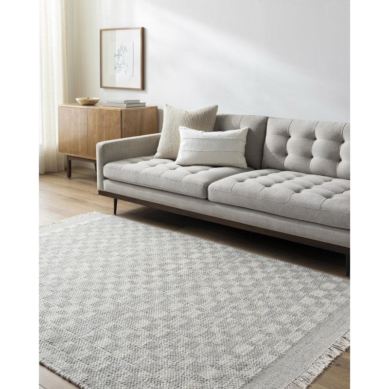 Lavande Plaid Wool Area Rug, Rectangle 8' x 10'