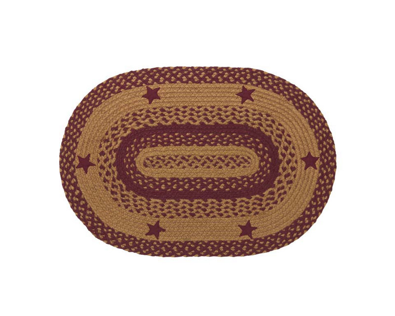 Star Wine Rug, Oval  3' x 5'