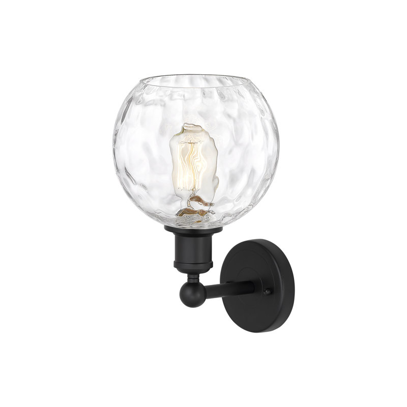 Ambrosane Armed Sconce, Matte Black