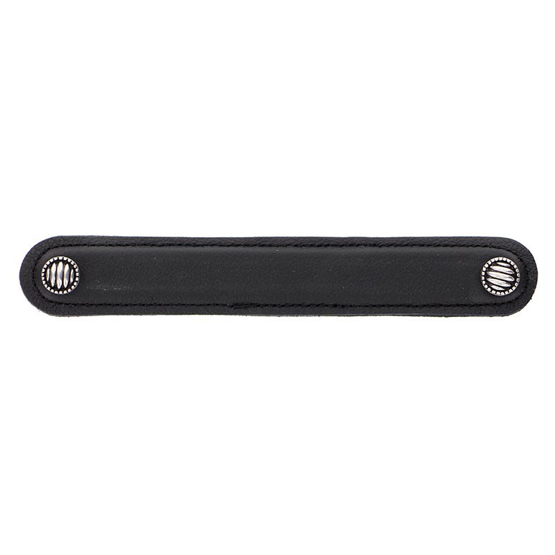 Sanzio Lines and Dots 6'' Center to Center Bar Pull, 3", Antique Silver, Dark Bronze
