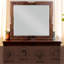 Miroir de chambre à coucher horizontal, miroir d'appoint à cadre en bois