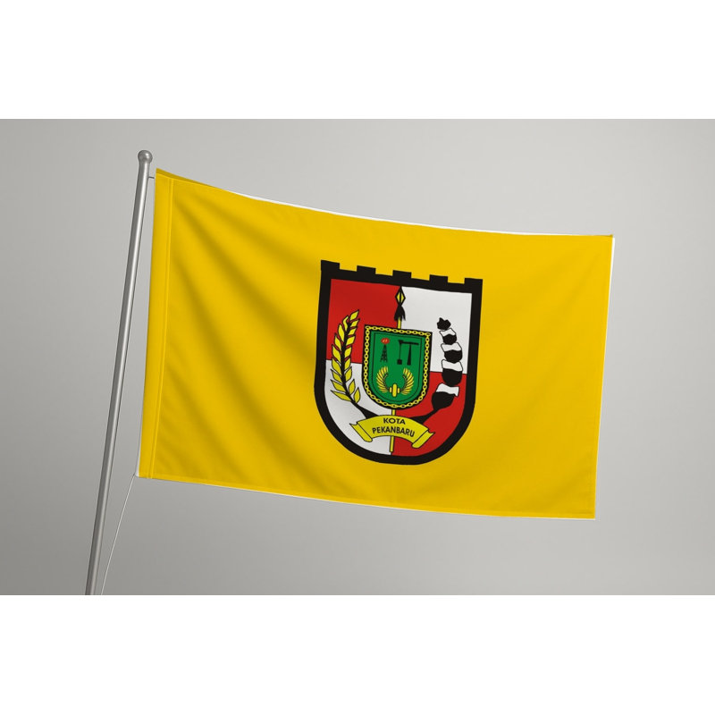 Drapeau de la ville de Pekanbaru - drapeau extérieur, H 24 po x l 36 po
