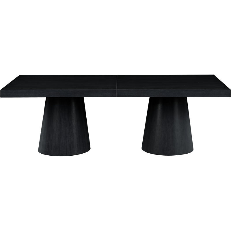 Hiromy Extendable Dining Table 11', Black