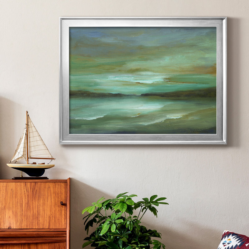 Hidden Cove, reproduction d'art sur toile, Toile avec cadre argenté, H 30,5 po x l 42,5 po x P 1 po