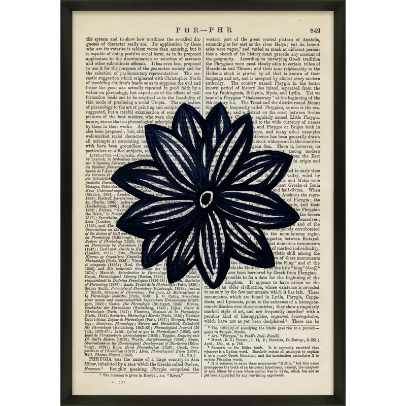 PHR-PHR Print by Michela Sorrentino, 25" H x 18" W x 1.25" D, Black Wood