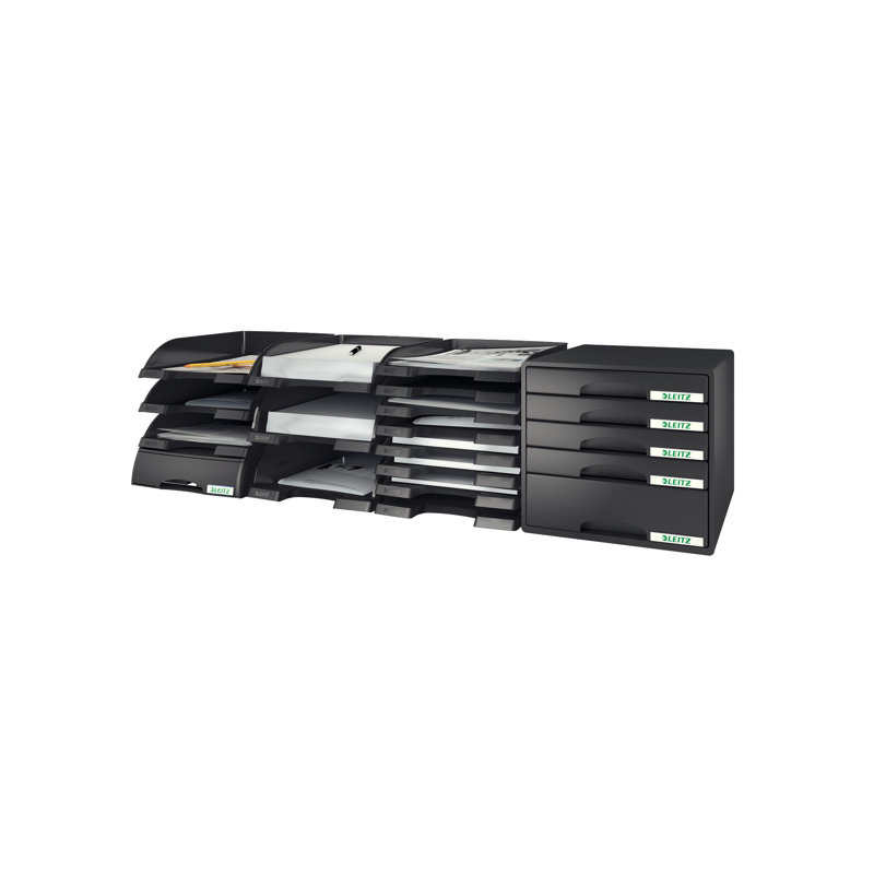 Plastic Paper Organiser, Black