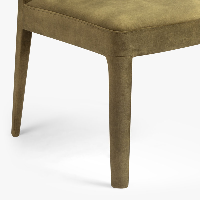 Chaise de salle à manger Darrin, Velours vert
