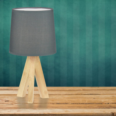 Holladay Solid Wood Tripod Lamp