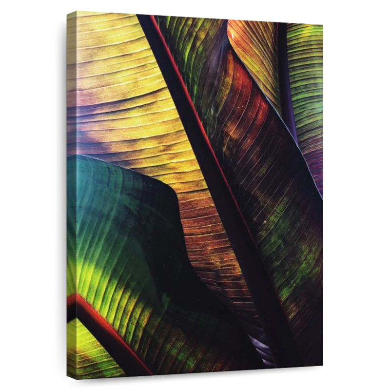 Harnek Vibrant Palm Leaves, 12" H x 8" W