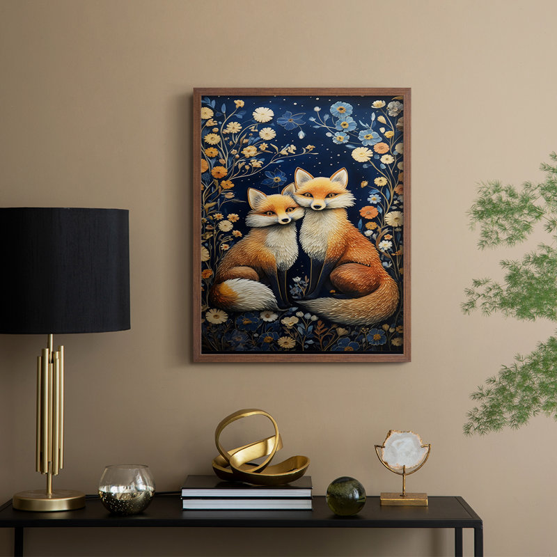 ANIMALS Series CDLxxix, reproduction encadrée - bois massif, H 21 po x l 17 po, Noyer