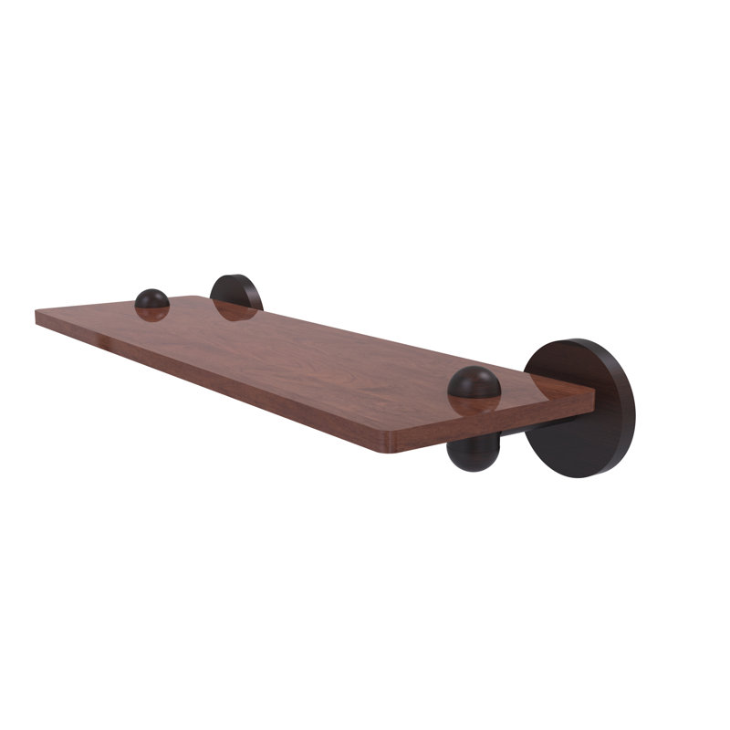 Tablette murale unie bois ironwood Itzhak, Bronze vénitien, H 2,5 po x l 16 po x P 5 po