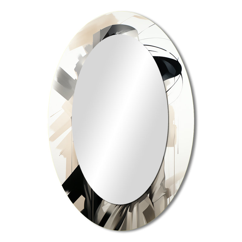 Miroir mural ovale Glam, H 36 po x l 24 po
