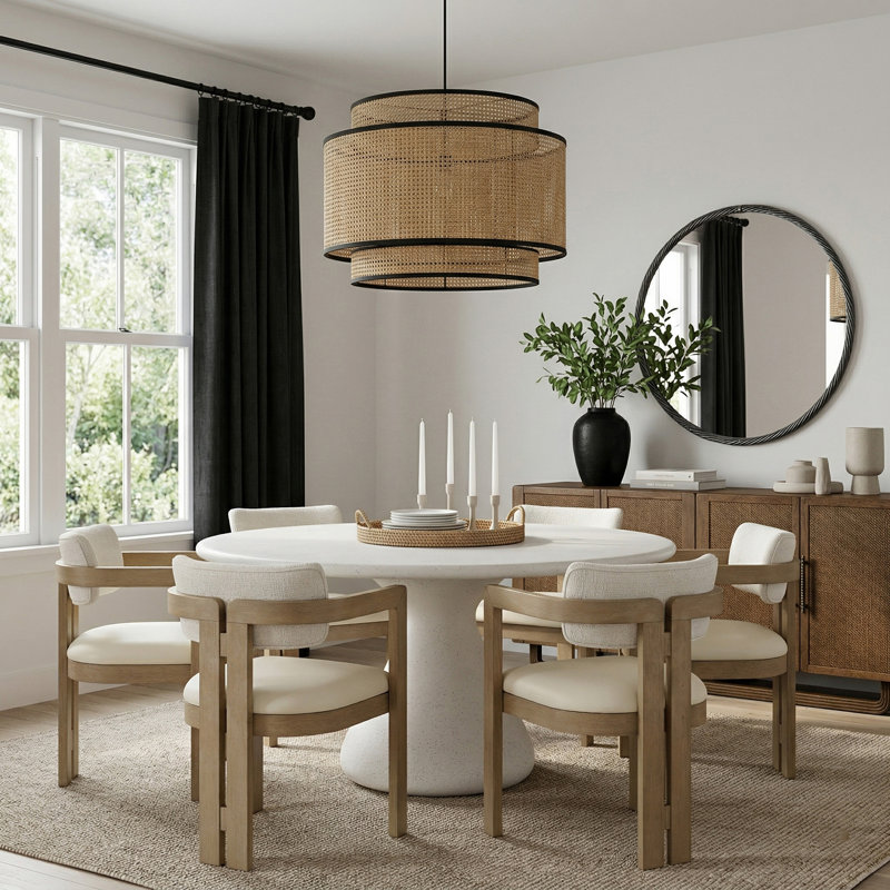 Table de salle à manger Sano Caja, H 30 po x l 60 po x P 60 po, Crème