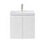 Logan Meuble-lavabo mural simple en blanc mat avec comptoir en céramique-537442847-553102381