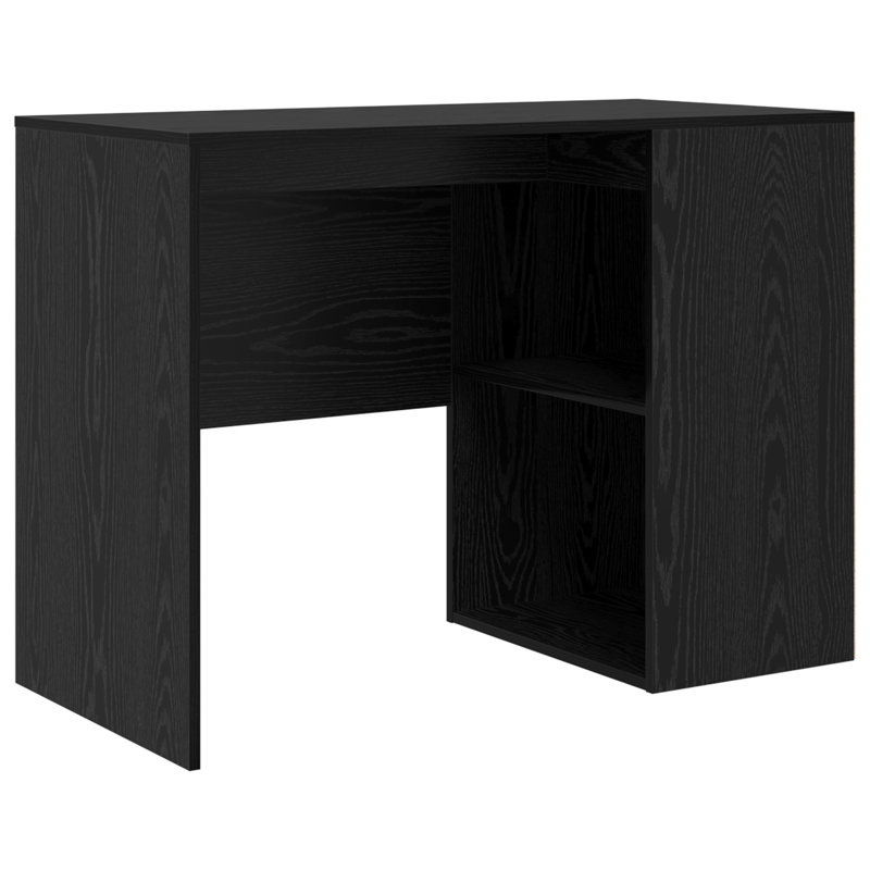 Writing Desk Engineered Wood Medium Writing Desk, Black Oak