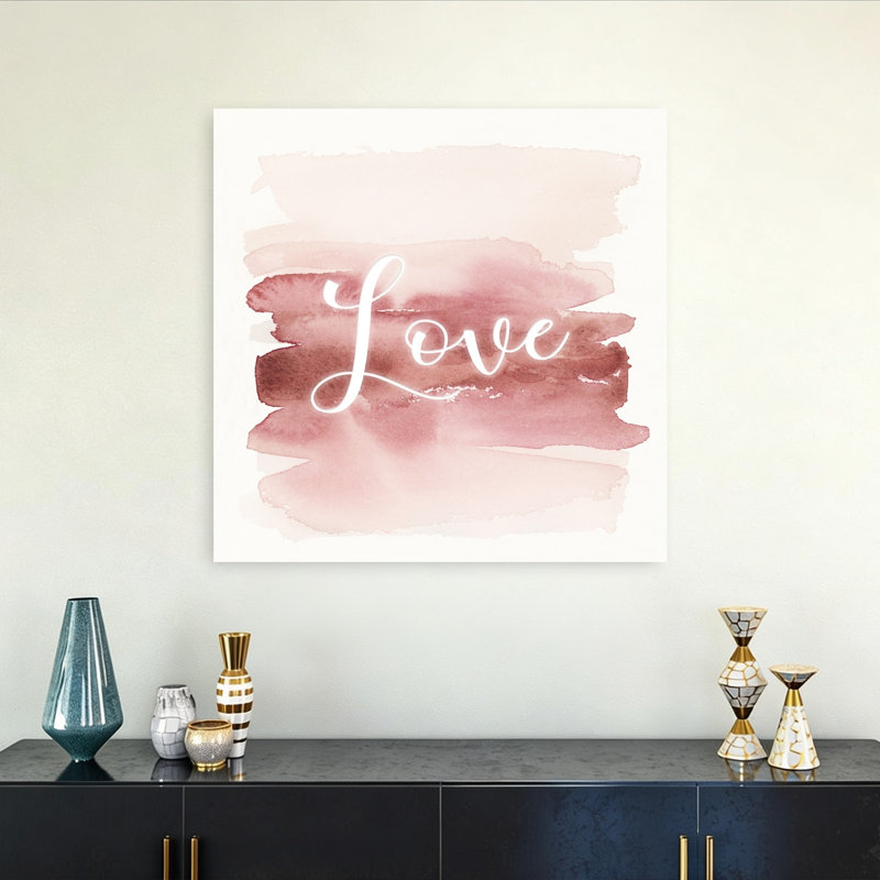 «Love Wash», impression murale élégante et minimaliste abstraite, H 32 po x l 32 po