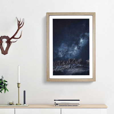 Stars Above the Mountains Abstract Art - Picture Frame Graphic Art Print
