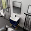 Meuble-lavabo autoportant de 24 po avec lavabo en résine
