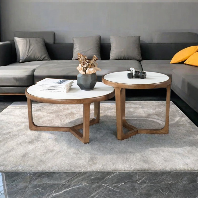 Ensemble de tables basses rondes