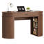 Bureau d'ordinateur de 55 po de style Mid-Century moderne avec prises intégrées et portes tambour et tablettes de rangement-129224005