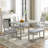 6-piece Dining Table Set With 4 Upholstered Chairs And Bench,dining table set,dining room set-277266658-277266668-277266659
