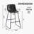Scher Faux Leather Upholstered Counter & Bar Stools with Sled Legs (Set of 2)-1630566308-1630566309