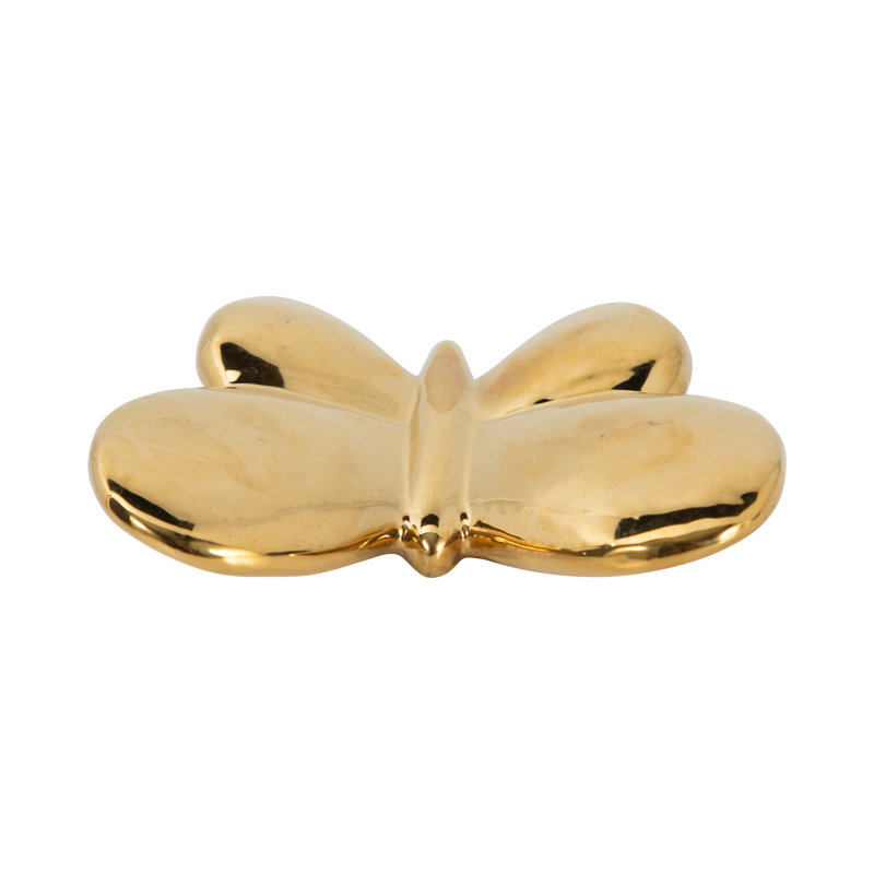 Figurine moderne en forme de papillon pour décoration intérieure, Or, H 5 po x l 6 po x P 2 po