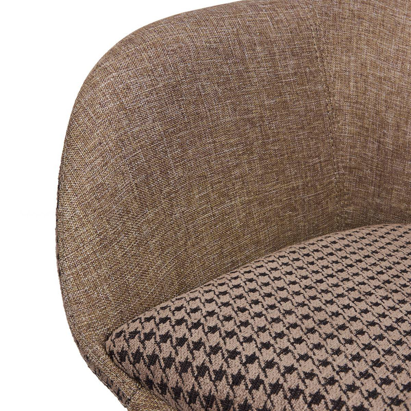 Andersonburg 43cm H Fabric Upholstered Armchair, Gold Brown, Brown