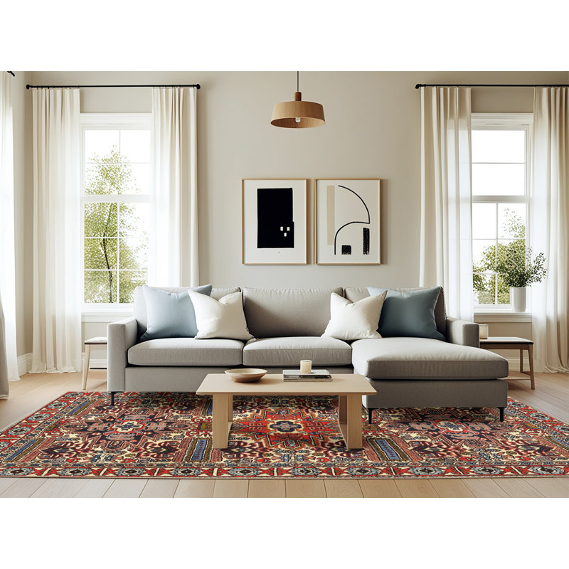 Oriental Indoor Rug, Rectangle 6' x 9'
