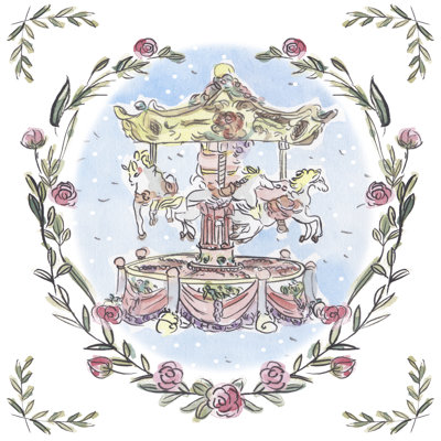 " Winter Carousel III " by Melissa Wang Painting Print