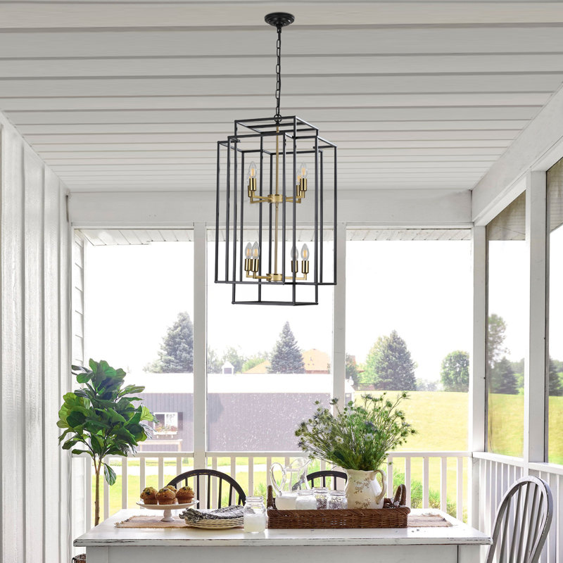 Luminaire suspendu 8 niveaux pour lanterne, Doré
