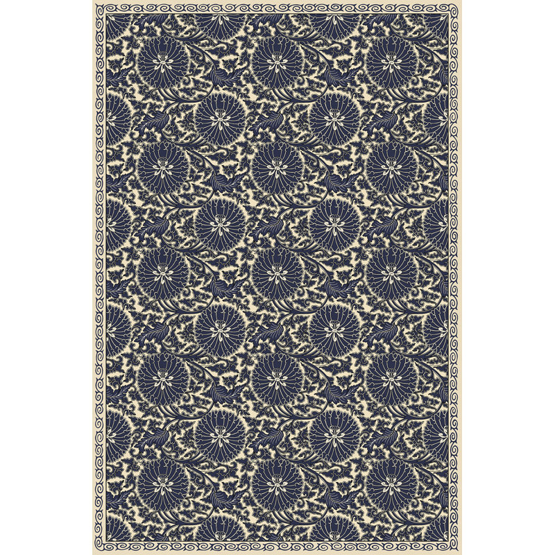 Aldrik Vinyl Floral Indoor Rug, Rectangle 4' x 6'