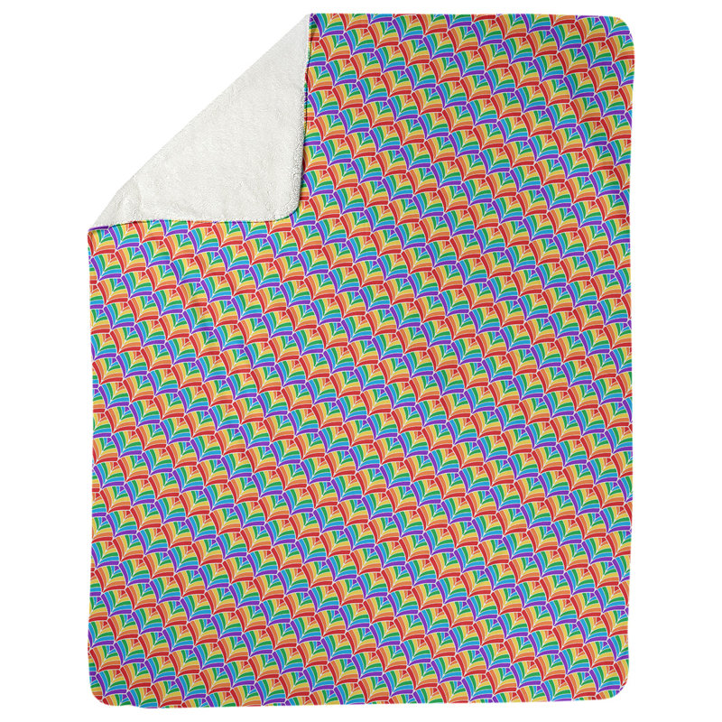 Couverture polaire Katelyn Elizabeth, l 52,5 po x L 62,5 po, Indigo / Jaune / Rouge