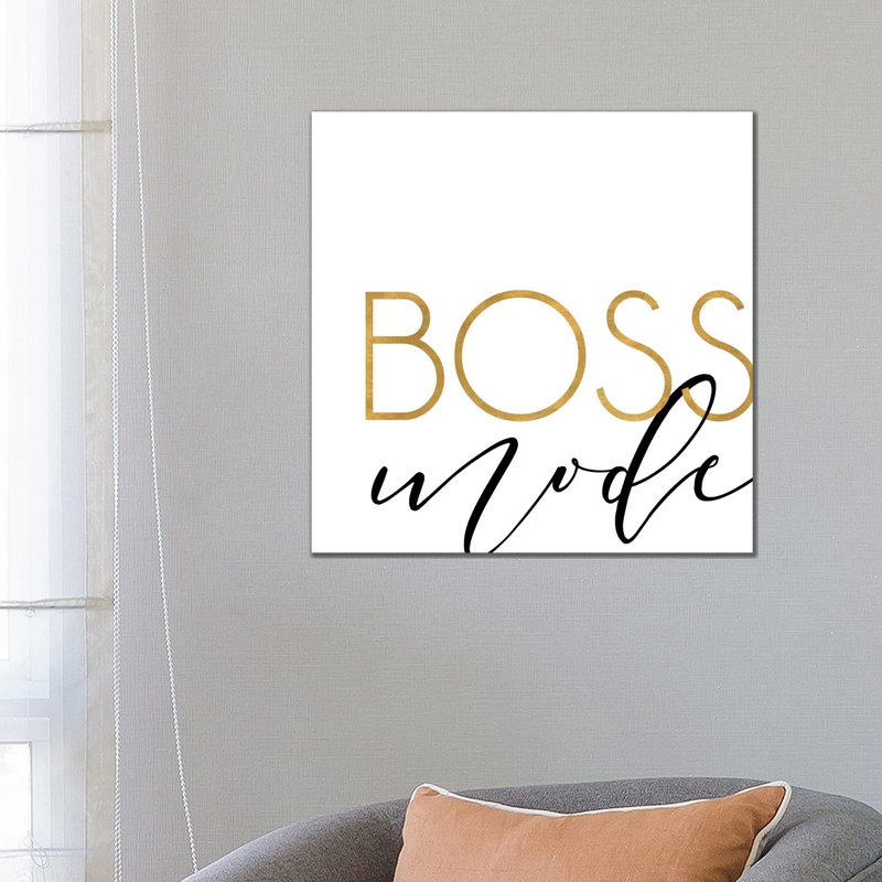 Boss Mode 1 Piece Wrapped Canvas Wall Art, 66.04cm H x 66.04cm W