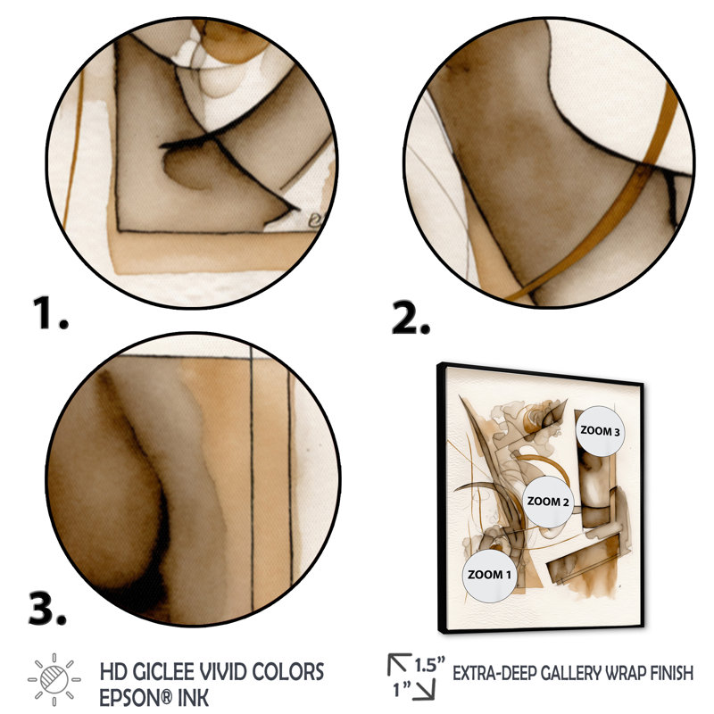 Canyon Ridge Explorations V - reproduction sur toile, L 34 po x H 44 po, Toile avec cadre flottant or