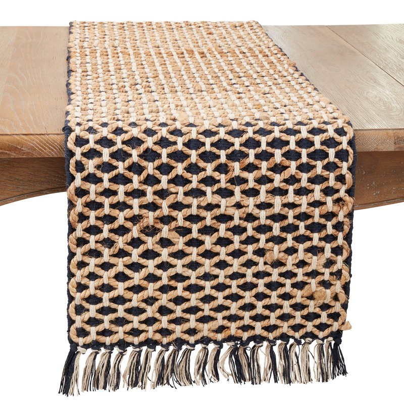 Chemin de table Rustic, Bleu marine