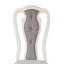 Chaise d'appoint en bois composite Crestor gris et blanc antique (ensemble de 2) avec dossier ventilé