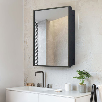 Armoire à pharmacie Miroir à fixation murale ou encastré pour salle de bain ou salon
