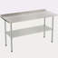 Table de préparation en acier inoxydable de 24 po x 60 po avec tablette réglable et pieds galvanisés, table de travail commerciale robuste pour la cuisine, la maison, le restaurant et l'hôtel