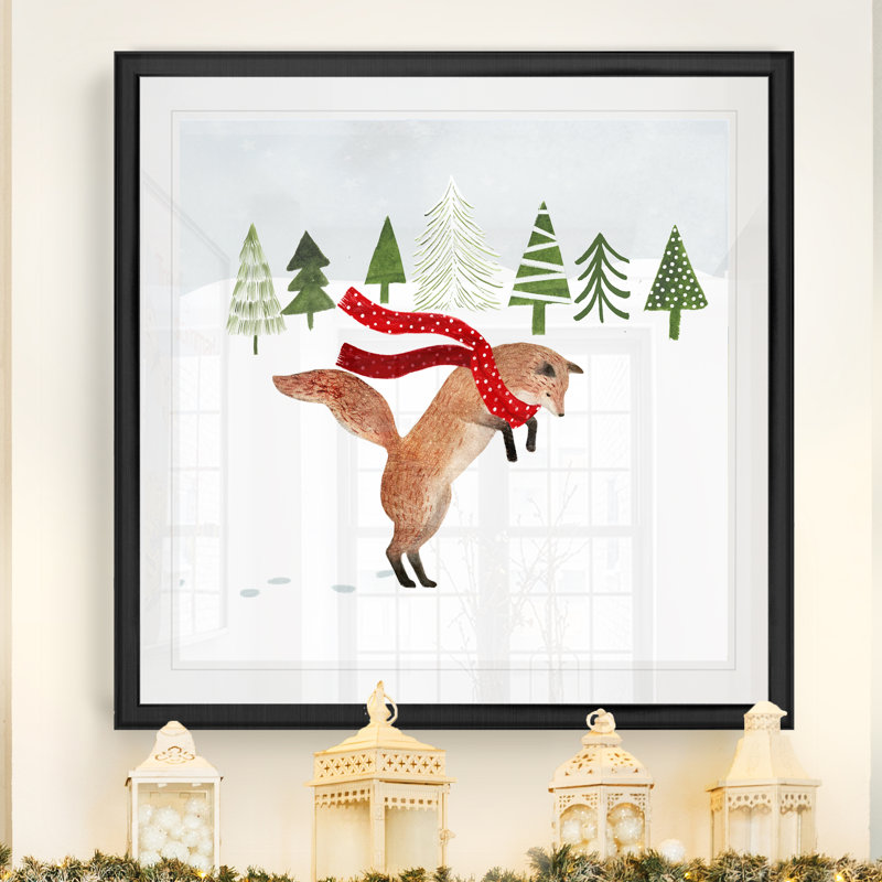 Bois de noël iii», reproduction d’art, Cadre noir, H 26,5 po x l 26,5 po x P 1,5 po