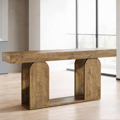 Warm MDF Coffee Table with Open Shelf, Rich Brown, Rectangular – Versatile Living Room or Hallway Accent