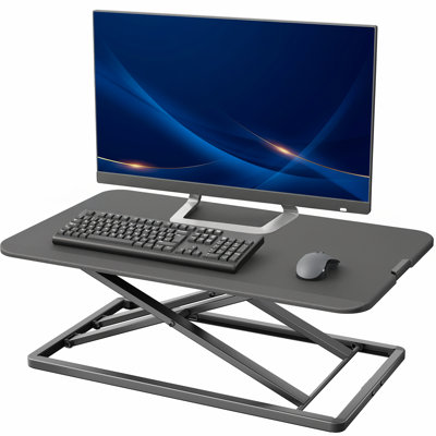 Montant de bureau simple noir