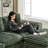 Space-saving Green Sectionals, Durable Fabric With Modular Design For Home